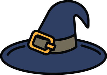 Witch hat icon in line style