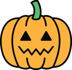 halloween pumpkin icon in line style