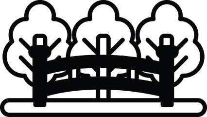 Park icon in line style.