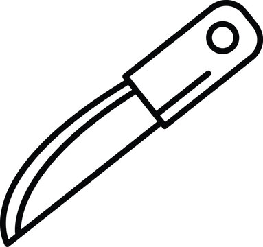 recommend clip art: Pocket knife icon in line style.