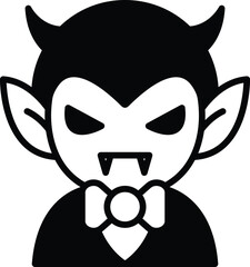 cute vampire in line icon style
