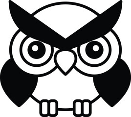 Obraz premium owl in line icon style