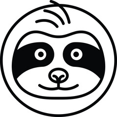 sloth in line icon style © toonsteb