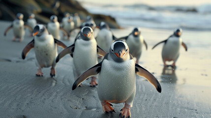 Obraz premium ペンギンの生活