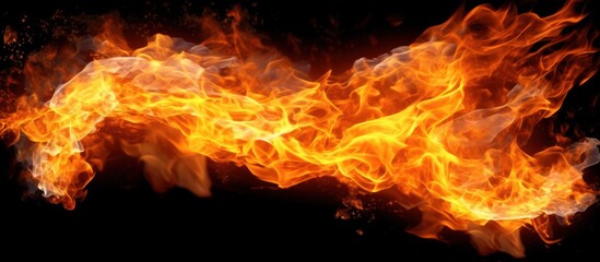 Fiery Stream of Burning Flames