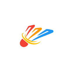 Obraz premium shuttlecock logo design