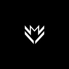 letter M technology logo vector illustration template design