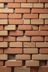 Obraz premium Dark wooden bricks wall, vertical composition