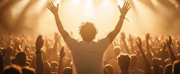 Generate an eye-catching ad for Peru’s Festival of the Lord of Sipán, featuring vibrant lighting and plenty of copy space.