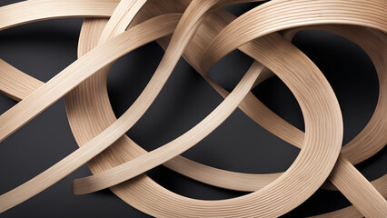 Eco-Friendly Art - Twisted Wood in Digital Space