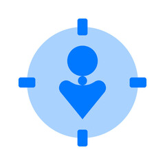 target audience Blue Flat