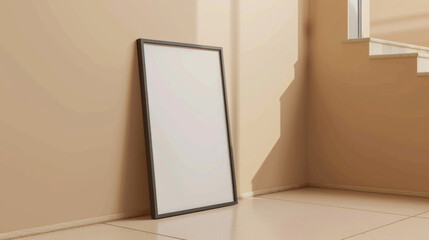 Floor Focus: A Stylish Framed Portrait Mockup Awaits