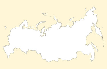 Obraz premium ロシア連邦のシンプルな地図、背景
