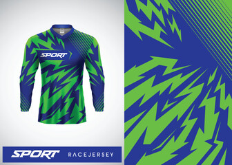 Long sleeve sports racing abstract texture jersey design for race, soccer, gaming, motocross, cycling