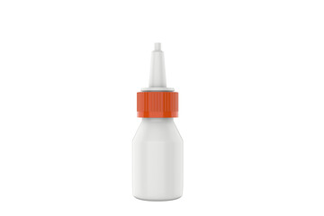 dropper bottle mockup isolated on white background.Сan be used for cosmetic, medical and other needs. 3d illustration