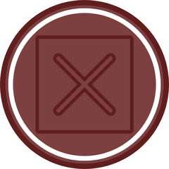 Obraz premium Close Vector Line Maroon Circle Maroon