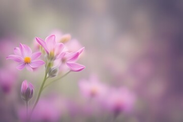 Fototapeta premium Gillyflower flower bokeh background, Ai Generated
