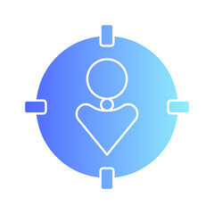 Fototapeta premium target audience Gradient Flat