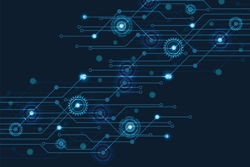 Big Data Visualization Background. Modern futuristic virtual abstract background. Science network pattern, connecting lines and dots. Global network connection