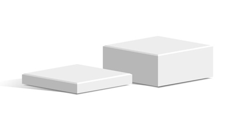 block cube podium stage 3d Abstract minimal scene mockup products display, Stage showcase. Vector geometric form