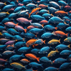 Obraz premium background with blue and red fish