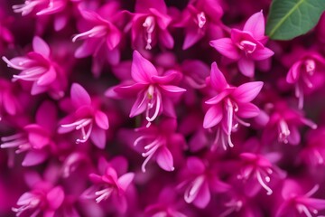 Fuchsias flower bokeh background, AI Generated