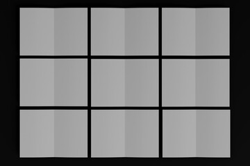 A4 paper folded in half for mockup