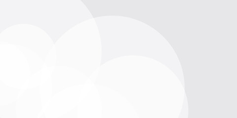 Geometric overlap pattern. Circles shape White and gray gradient. abstract design with futuristic concept background, modern computer, technology and innovation.