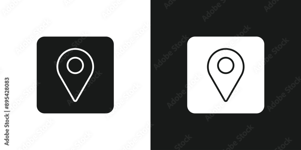 Poster pointer pin map location icon symbol vector