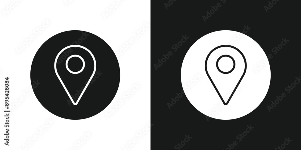 Poster pointer pin map location icon symbol vector