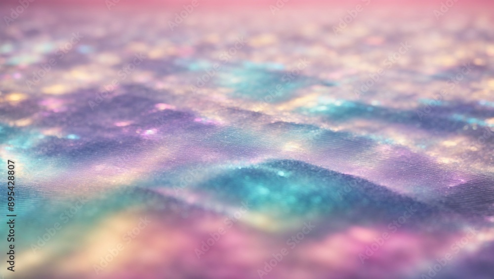 Poster dreamy pastel sparkle: a mesmerizing close-up of a dreamy, pastel-colored surface with shimmering sp