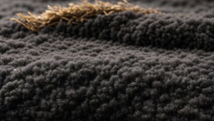 Cozy Grey Sherpa Fleece Fabric: A close-up of luxurious grey sherpa fleece fabric, capturing its soft, plush texture and inviting warmth. Perfect for showcasing cozy textures, home decor, and winter a