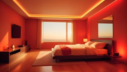 Photo interior modern design room 3d illustration