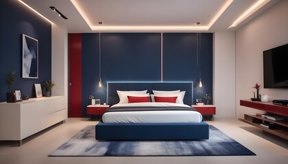 Photo interior modern design room 3d illustration