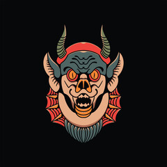 dark panther tattoo vector design