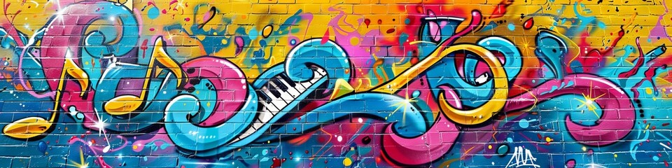 abstract multicolored patterns on the wall