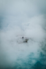 Fototapeta na wymiar Person in Fog