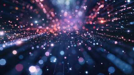 Fototapeta premium Swirling light and color create a mesmerizing galaxy of twinkling stars and nebulous clouds, a visual representation of the vastness of the universe