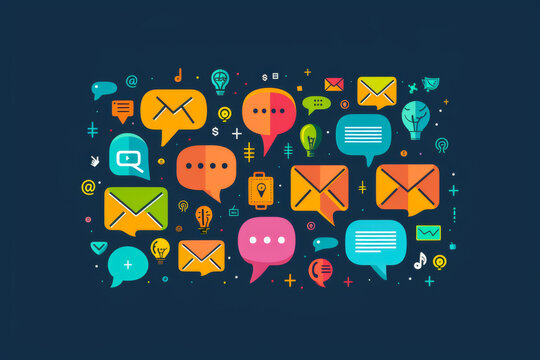 Crafting effective email messages for business success in speech bubble