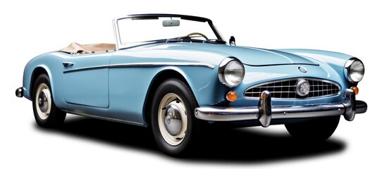 Classic Light Blue Convertible Car