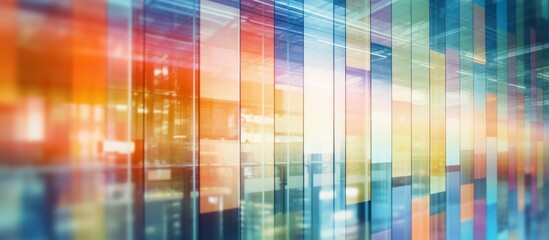 Abstract Colorful Glass Panels