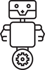 Robot Character Line Icon