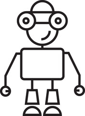 Robot Character Line Icon