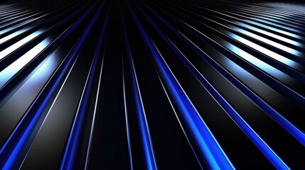 3d modern of shiny blue lines on a dark background