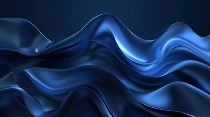 Fototapeta premium 3d modern of shiny blue lines on a dark background