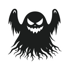 A Halloween ghost silhouette vector