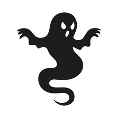 A Halloween ghost silhouette vector