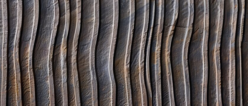  Panoramic close-up, high detail scan of grooved lines texture, Generative AI