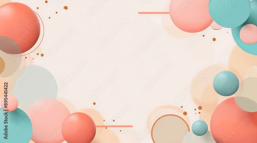 Poster a colorful abstract background featuring vibrant circles and soft tones, perfect for creative and mo