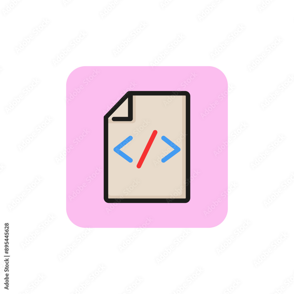 Aufkleber icon of link to file. document, access, archive. directory concept. can be used for topics like orga